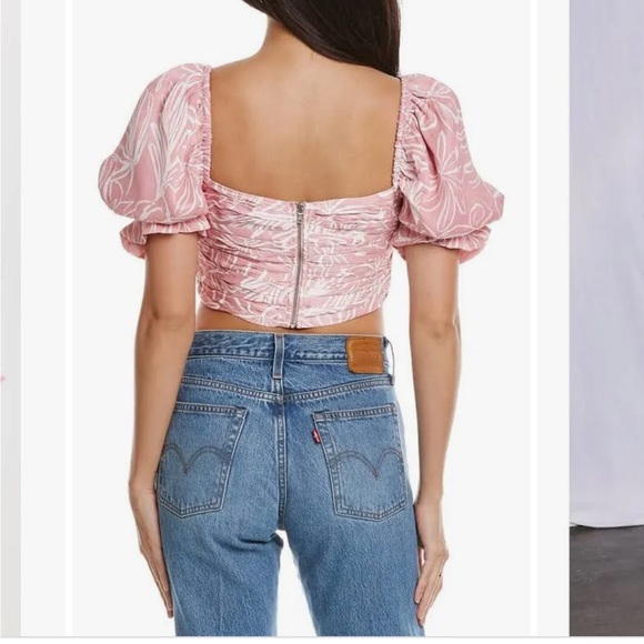 Saylor Gem Crop Puff Sleeve Blouse Top Size small perfect condition - Picture 4 of 8